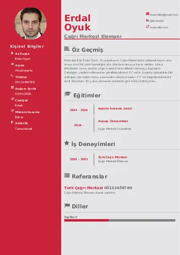 Çağrı Merkezi cv indir